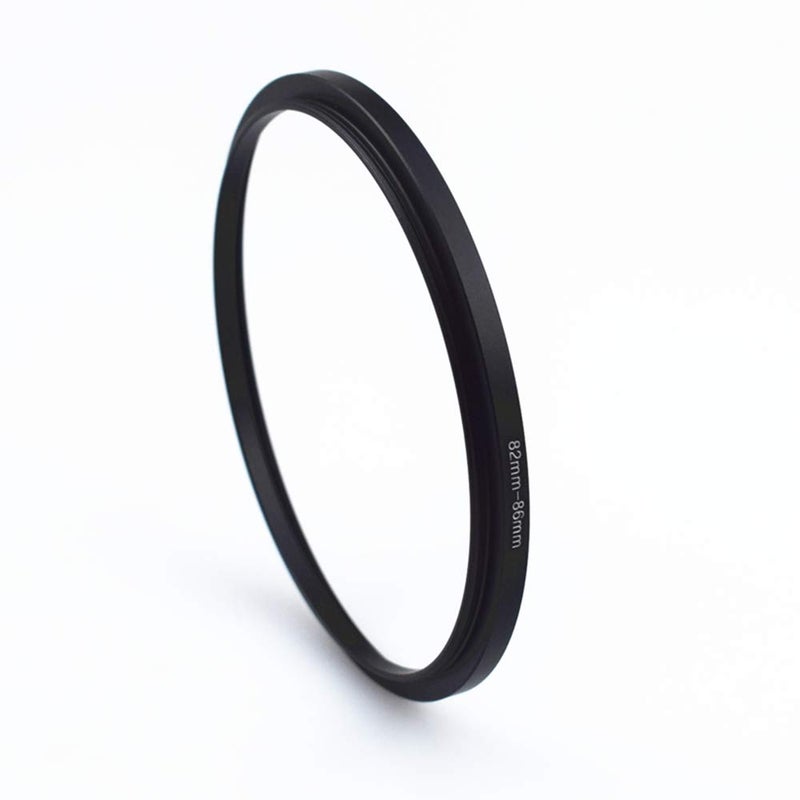Amopofo 82mm-86mm Metal Ring/82mm to 86mm Step-Up Ring for Filters,Made of CNC Machined with Matte Black Electroplated Finish,Compatible with All 82mm Camera Lenses & 86mm Accessories - Image 1